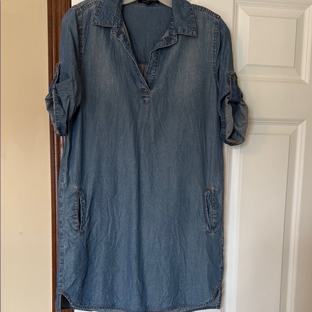 Velvet Heart Denim Blue Long Sleeve Dress